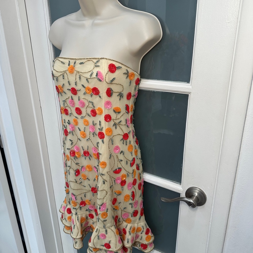 NBD Cream Floral Mini Dress - Picture 3 of 5
